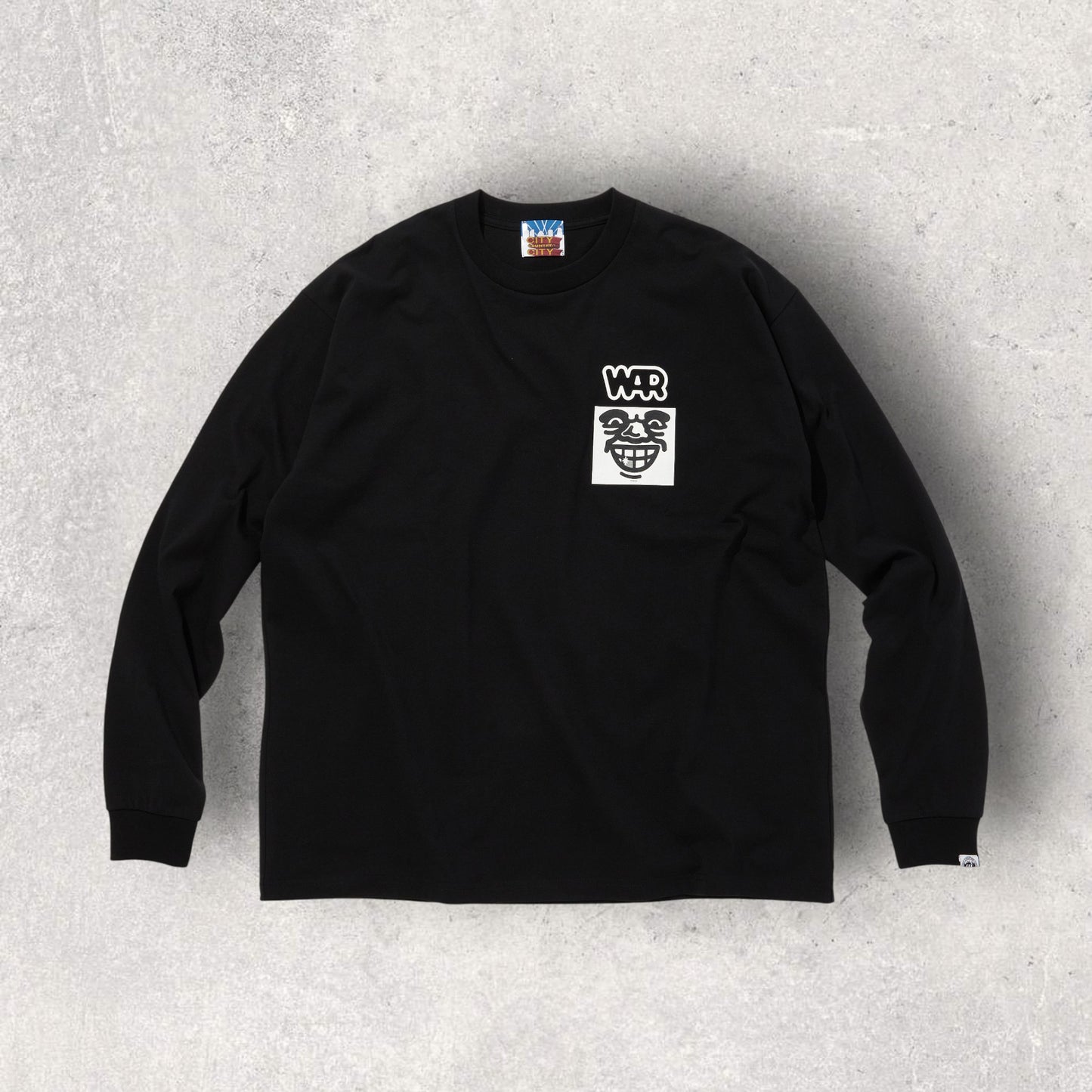 CITY COUNTRY CITY x WAR_COTTON L/S T-SHIRTS_ARTWORK BY MANKEY_BLACKxWHITE