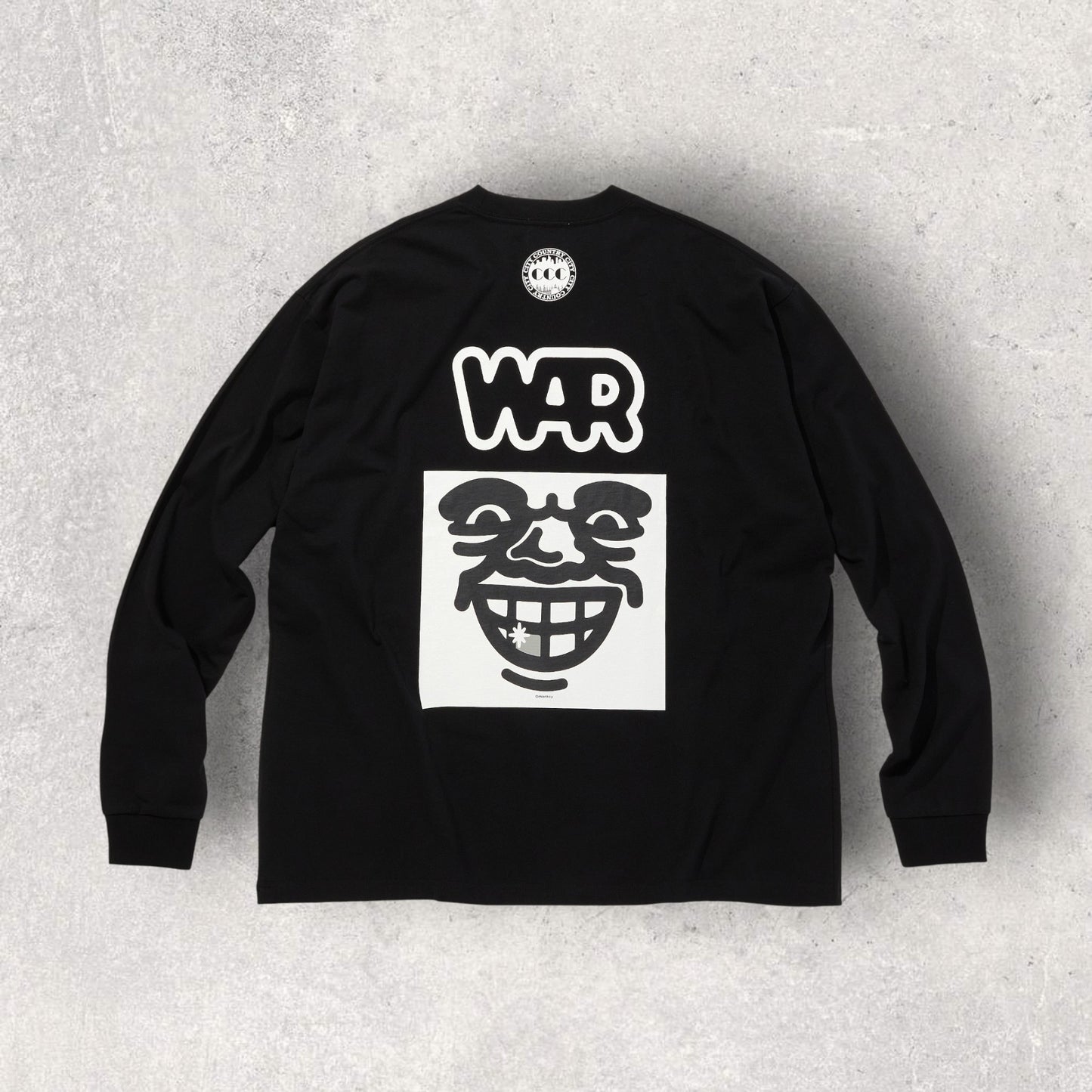 CITY COUNTRY CITY x WAR_COTTON L/S T-SHIRTS_ARTWORK BY MANKEY_BLACKxWHITE