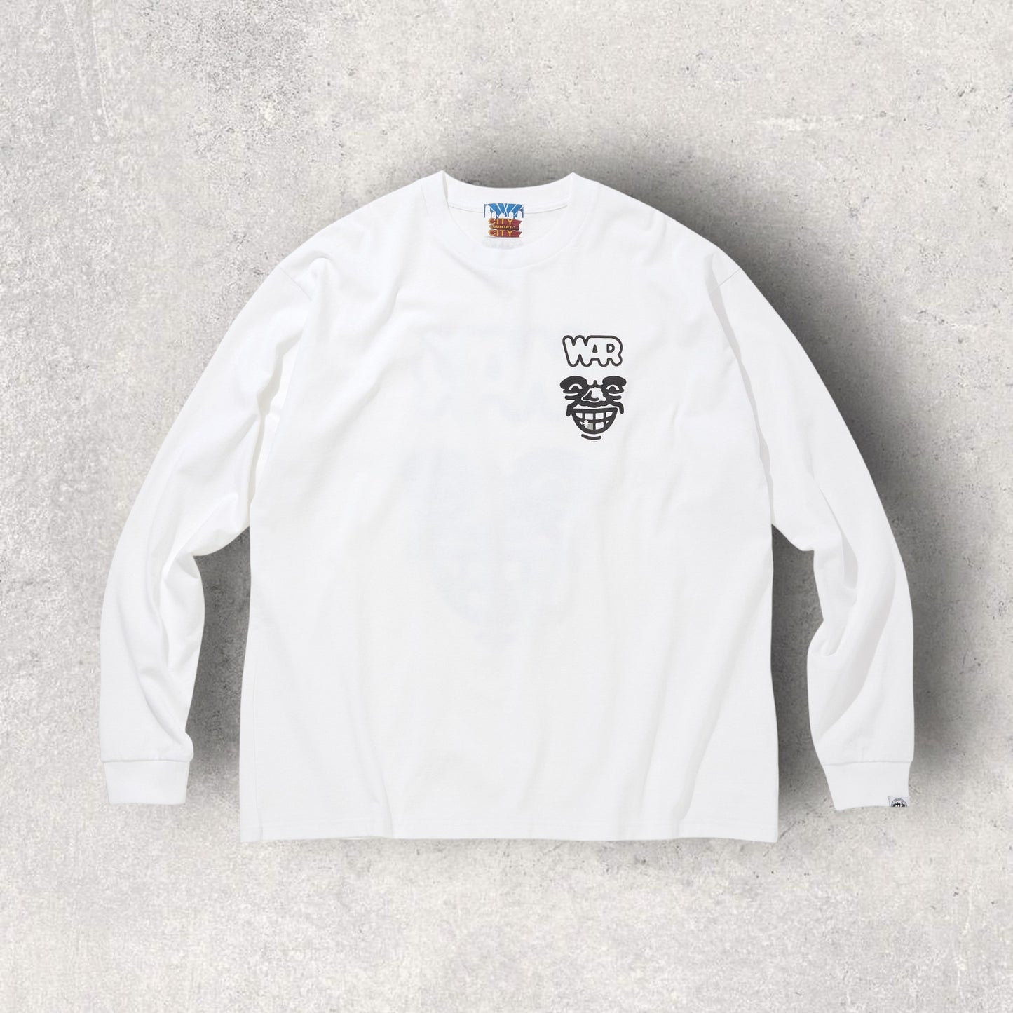 CITY COUNTRY CITY x WAR_COTTON L/S T-SHIRTS_ARTWORK BY MANKEY_WHITExBLACK