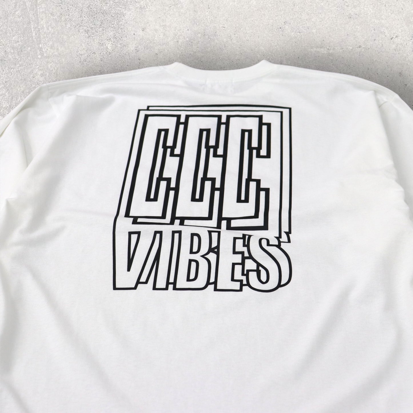 EMBROIDERED LOGO COTTON L/S T-SHIRT_CCC VIBES_WHITE