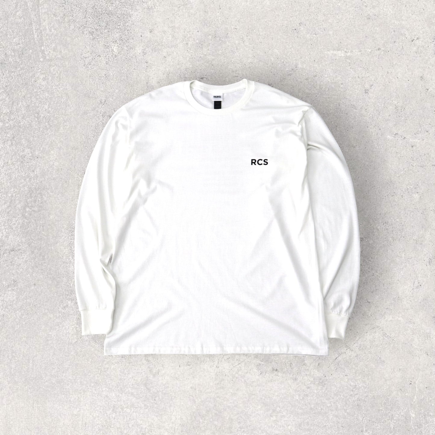 RCS logo Ultra Cotton 6.0 oz L/S Tee white