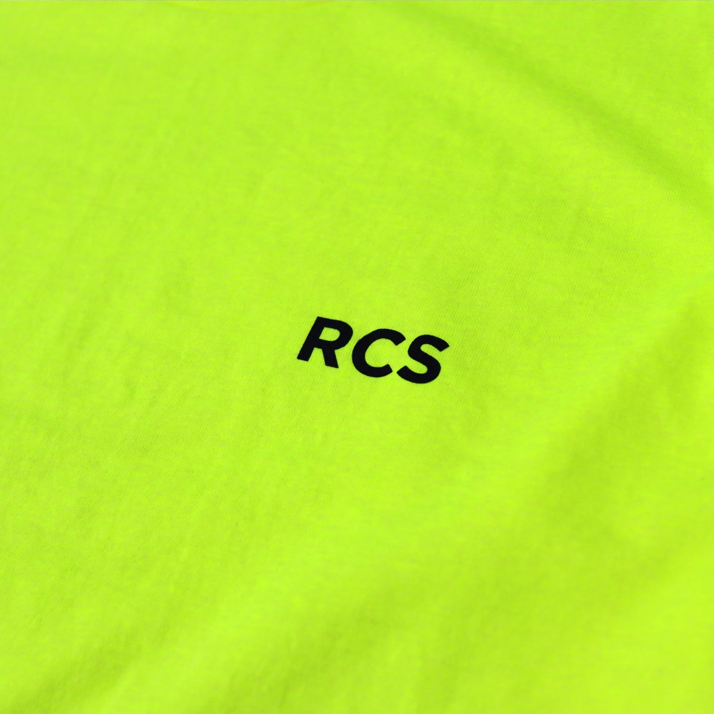 RCS logo Ultra Cotton 6.0 oz L/S Tee lime green