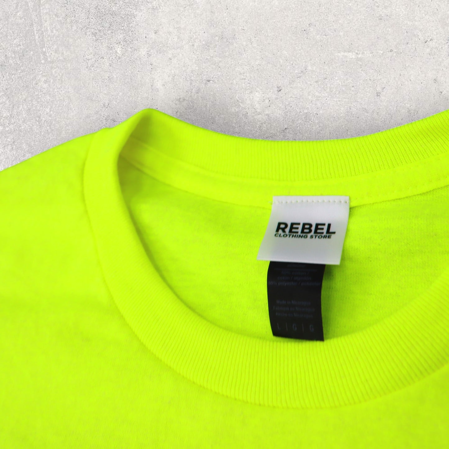 RCS logo Ultra Cotton 6.0 oz L/S Tee lime green