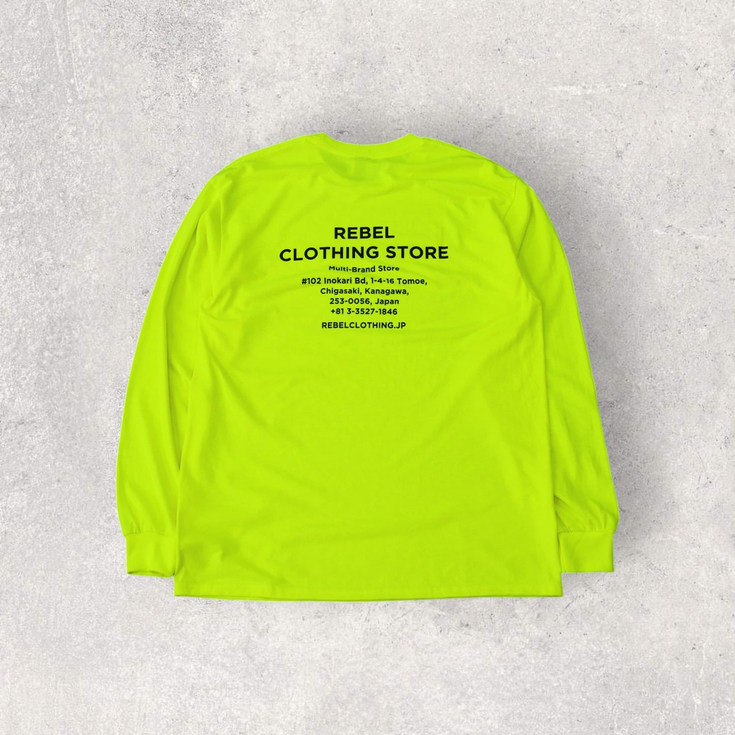 RCS logo Ultra Cotton 6.0 oz L/S Tee lime green
