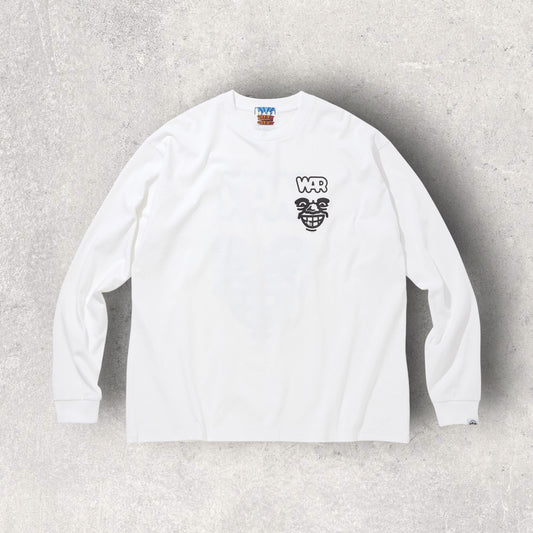 CITY COUNTRY CITY x WAR_COTTON L/S T-SHIRTS_ARTWORK BY MANKEY_WHITExBLACK