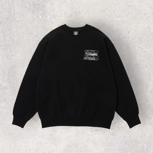 《AVIREX × CITY COUNTRY CITY》SIGNATURE CREW SWEAT BLACK
