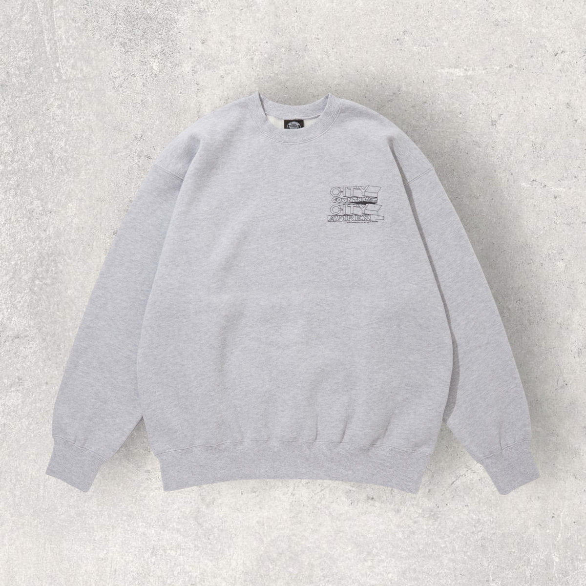 AVIREX × CITY COUNTRY CITY》SIGNATURE CREW SWEAT GRAY – REBEL 