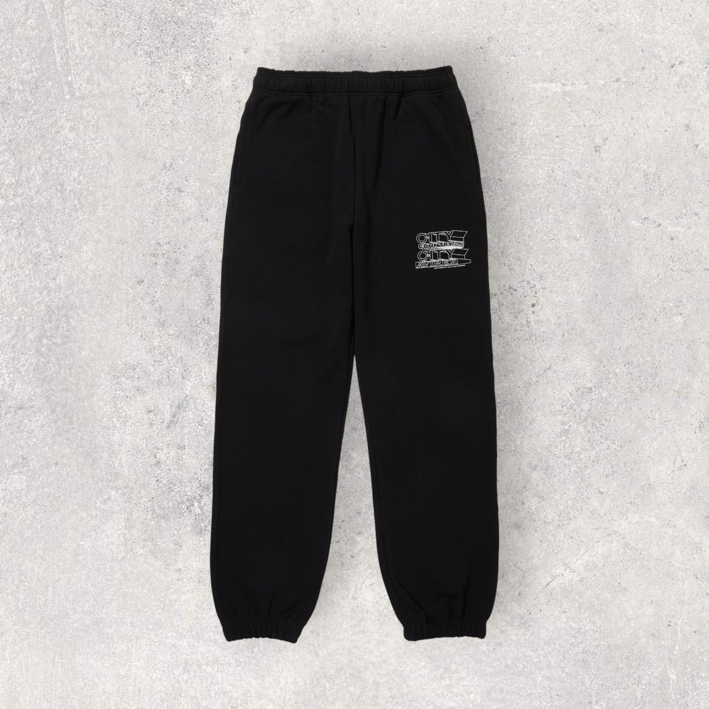 《AVIREX × CITY COUNTRY CITY》SIGNATURE SWEAT PANTS BLACK