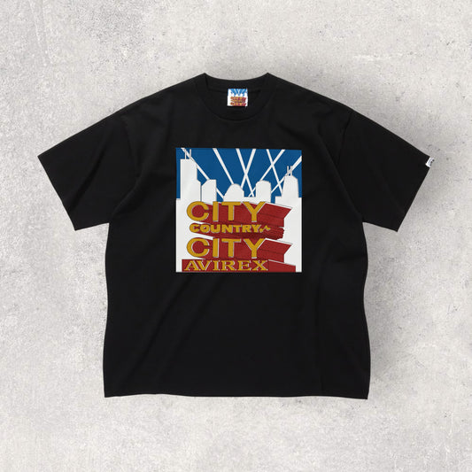 《AVIREX × CITY COUNTRY CITY》SIGNATURE T-SHIRT BLACK