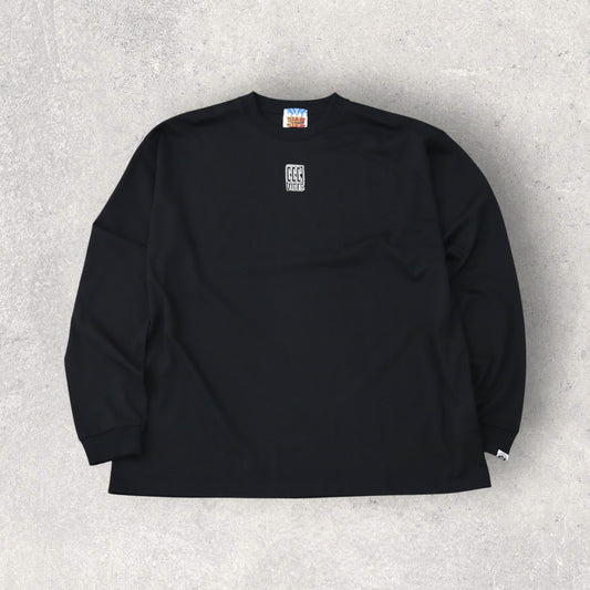 EMBROIDERED LOGO COTTON L/S T-SHIRT_CCC VIBES_BLACK